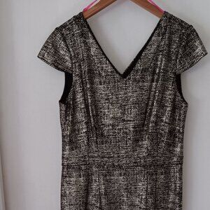 Gold Metallic/Black Betsey Johnson Party Dress Size 14